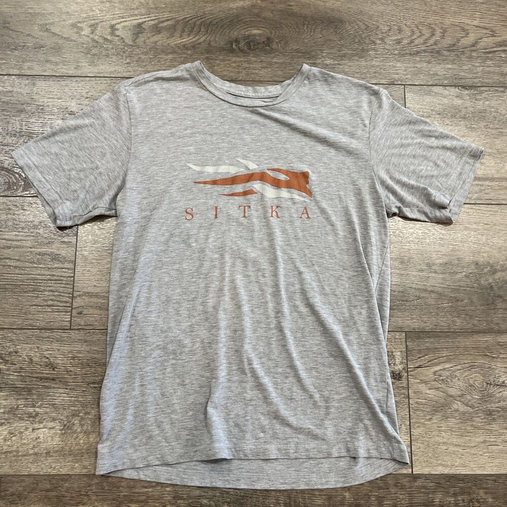 Sitka Gear Logo Gray T-shirt Mens Large